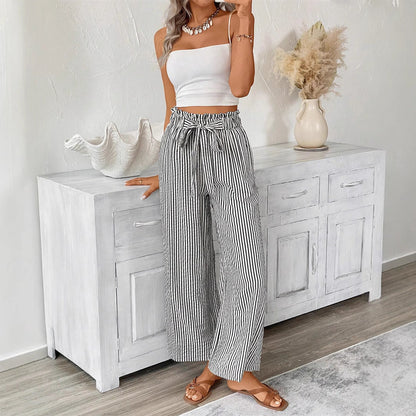 Gestreifte Hose mit geradem Bein von Andrea Serena