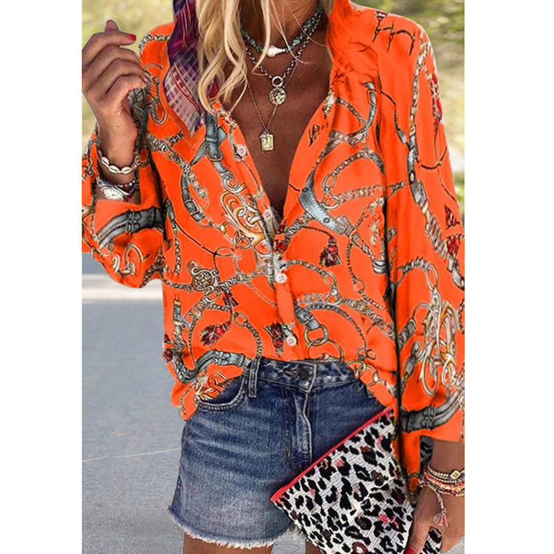 Hemd im lebhaften Andrea-Ainsley-Streetstyle-Stil mit Print