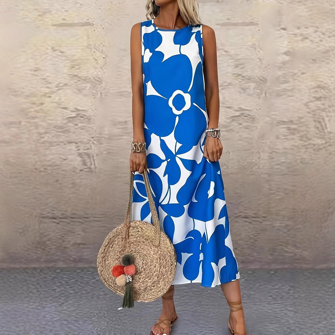 Ärmelloses Sommerkleid von Andrea Serena mit auffälligem Blumenmuster