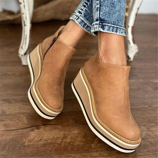 Andrea's™ | Lederschuhe, mittlerer Absatz, mit Reißverschluss