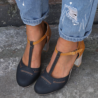 Andrea's™ | Klassische T-Riemchenpumps im Vintage-Stil