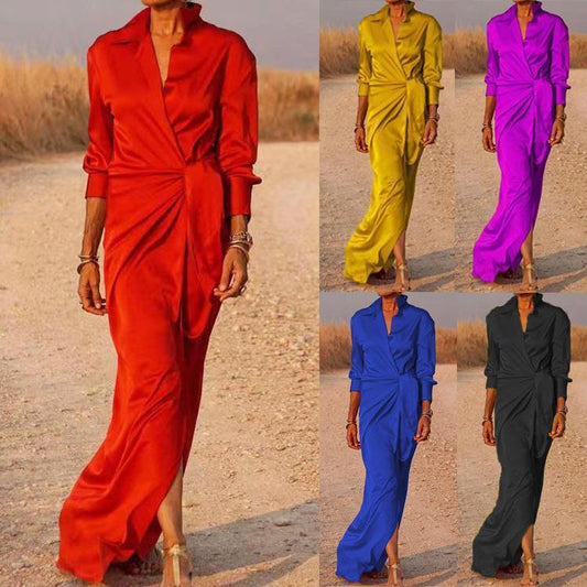 Andrea's™ | Elegantes Maxikleid mit Wickelkragen