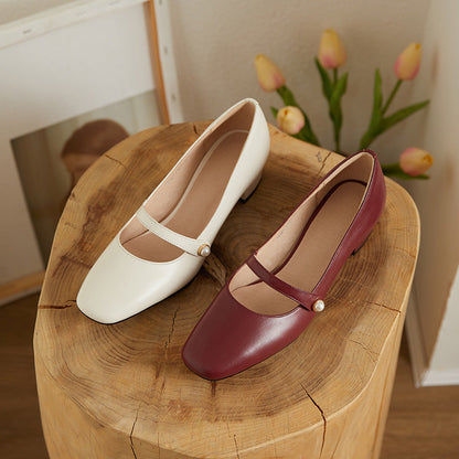 Vintage Mary Jane Thick Heel by Andrea Serena