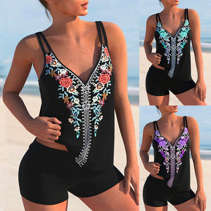 Floral Print Plus Size Bikini by Andrea Serena
