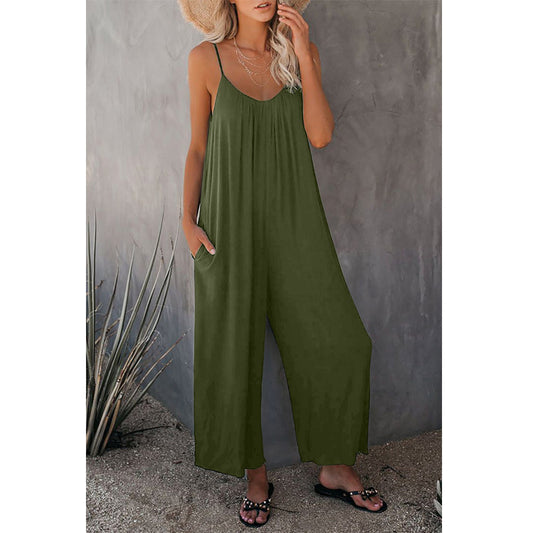 Andrea's™ | Lockere ärmellose Damen Jumpsuits mit Taschen