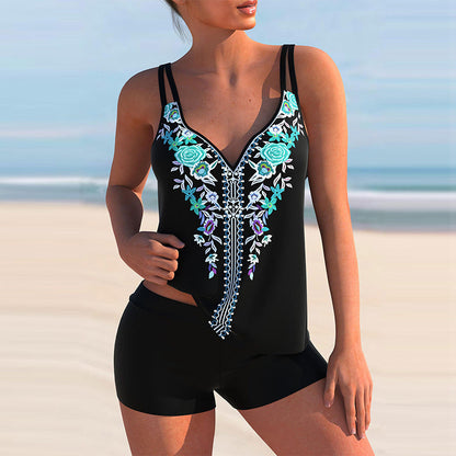 Bikini mit Blumenmuster in Übergröße von Andrea Serena