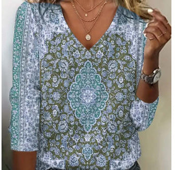 Andrea's™ | Sommer-T-Shirt im ethnischen Stil für Damen
