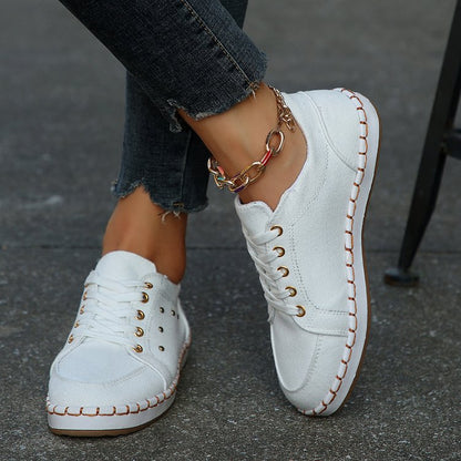 Andrea Serena Canvas-Sneaker mit Leopardenmuster