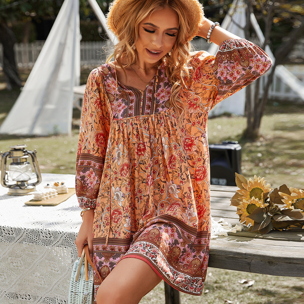 Sommerkleid von Andrea Serena im Boho-Stil mit Blumenmuster