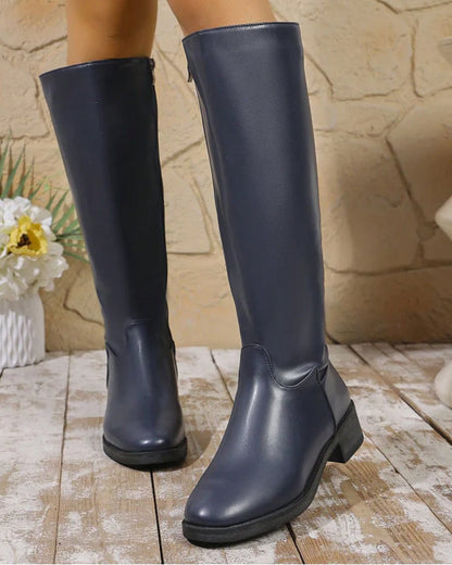 Andrea's™ | Damen modische Stiefel in Wadenhöhe mit seitlichem Reißverschluss