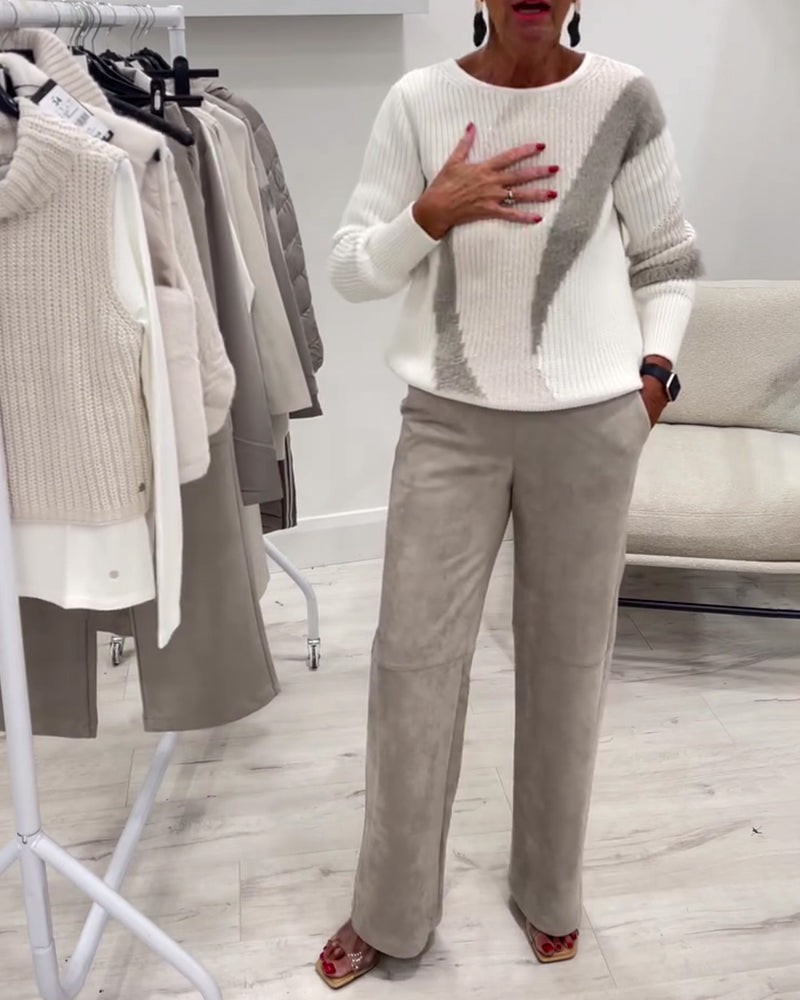 Andrea's™ | Pullover Crew Neck Bequem Lässig