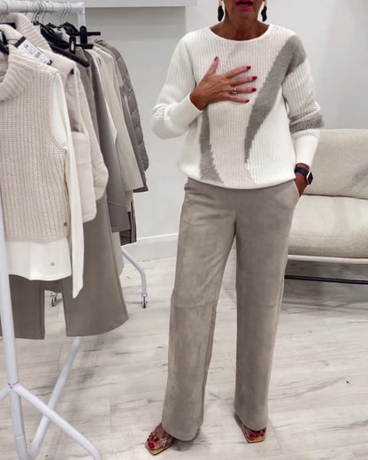 Andrea's™ | Pullover Crew Neck Bequem Lässig