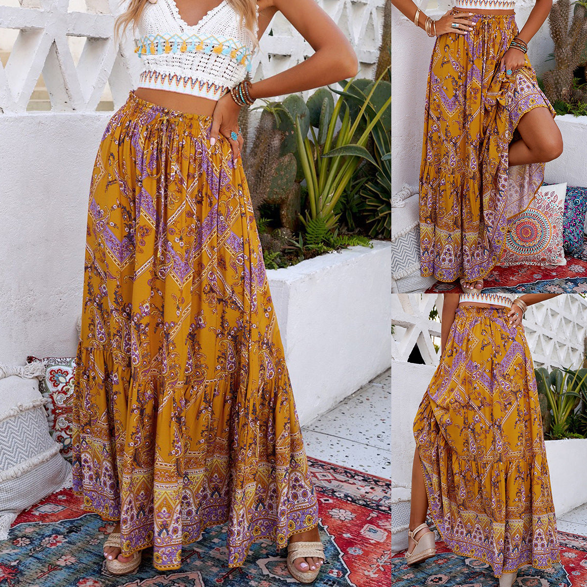Boho-geometrischer Andrea Serena Swing-Maxirock