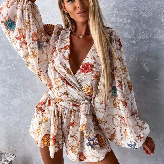Boho Chic Andrea Serena Tropischer Jumpsuit Set