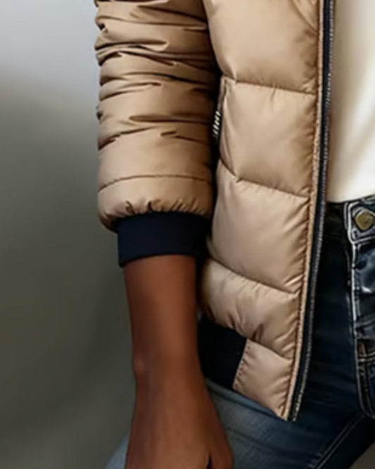 Andrea's™ | Jacke Reißverschluss Casual Gepolstert