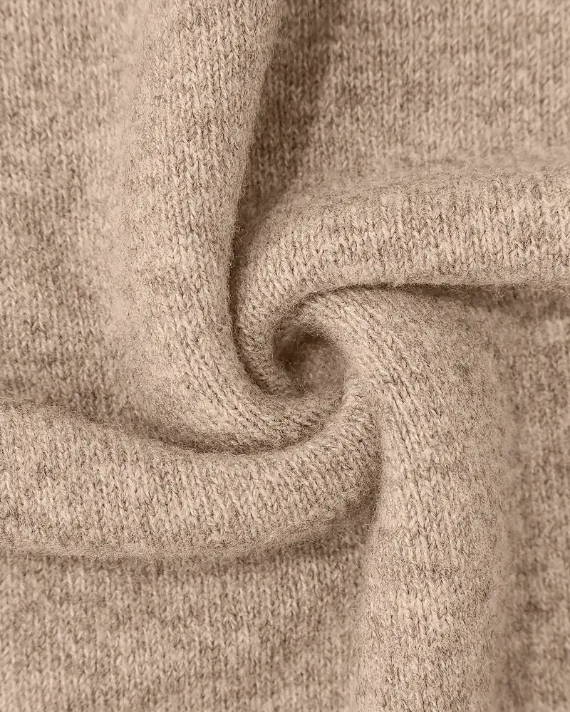 Andrea's™ | Pullover Stehkragen Gemustert Kontrast