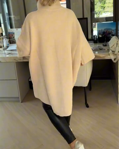 Andrea's™ | Pullover Stehkragen Halbzip Locker