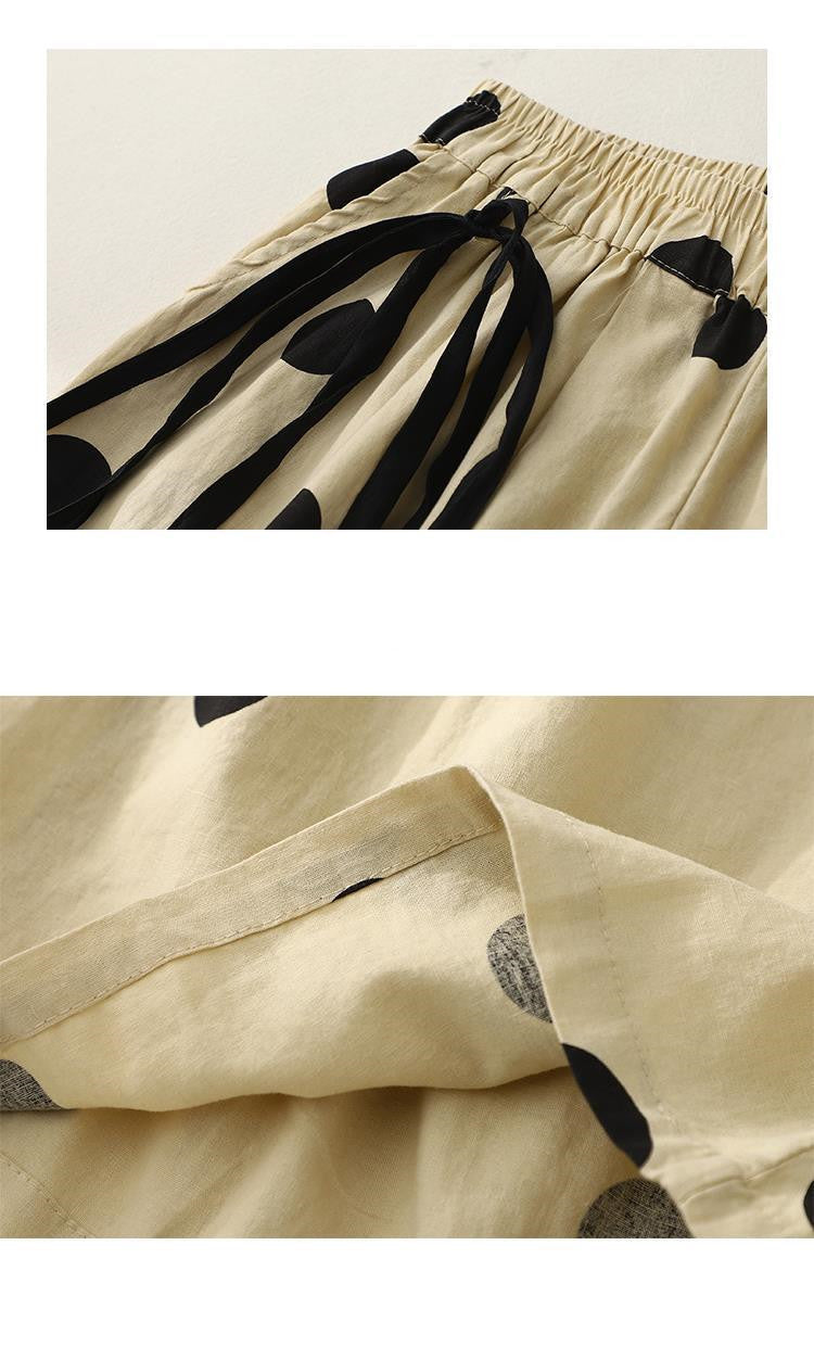 Andrea's™ | Bequeme, locker sitzende Hose mit Polka-Dots-Muster