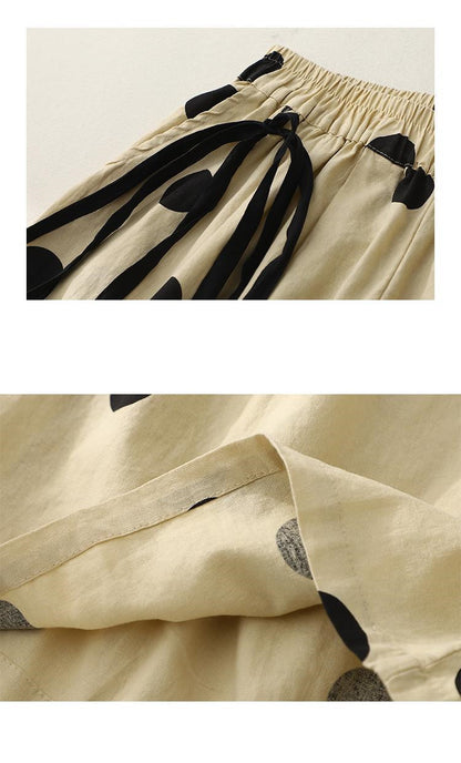 Andrea's™ | Bequeme, locker sitzende Hose mit Polka-Dots-Muster