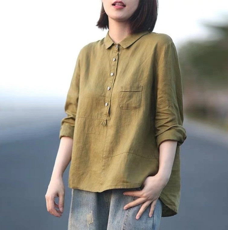 Andrea's™ | Langärmliges Shirt in Unifarbe