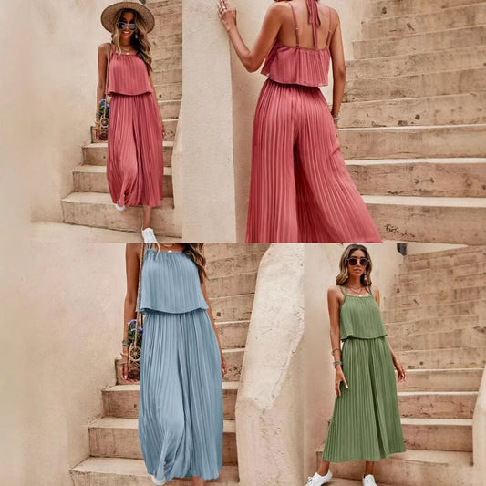 Plissee-Jumpsuit von Andrea Serena