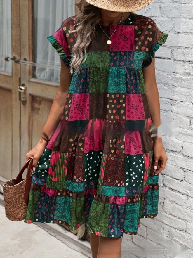 Boho-Patchwork-Sommerkleid von Andrea Serena