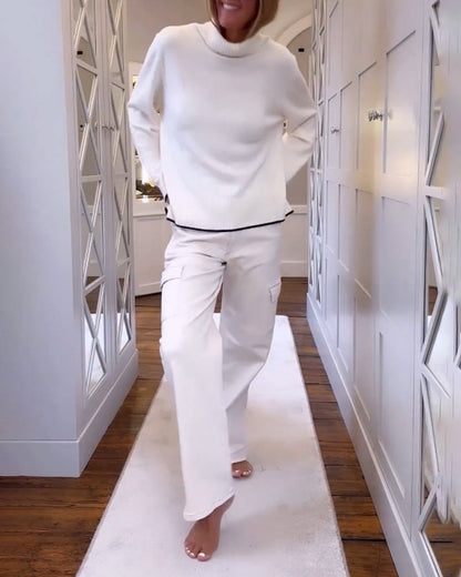 Andrea's™ | Pullover mit hohem Hals und langer Ärmel