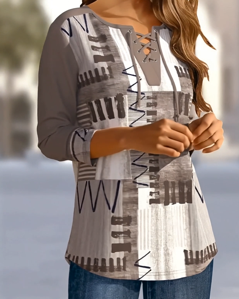 Andrea's™ | Top stylisches Kreuzband Karoprint