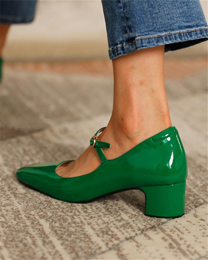 Andrea's™ | High Heels mit leuchtenden Lederriemen