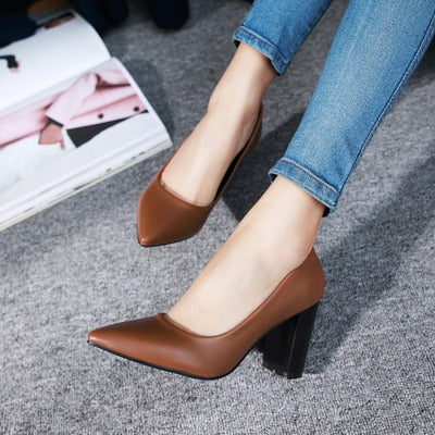 Chic Block Heel Pumps Andrea Serena High Heels
