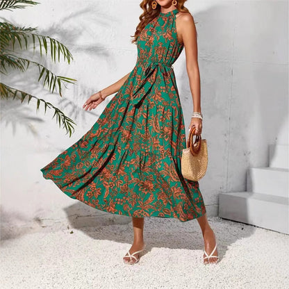 Ärmelloses Sommerkleid im Boho-Stil mit Blumenmuster von Andrea Serena