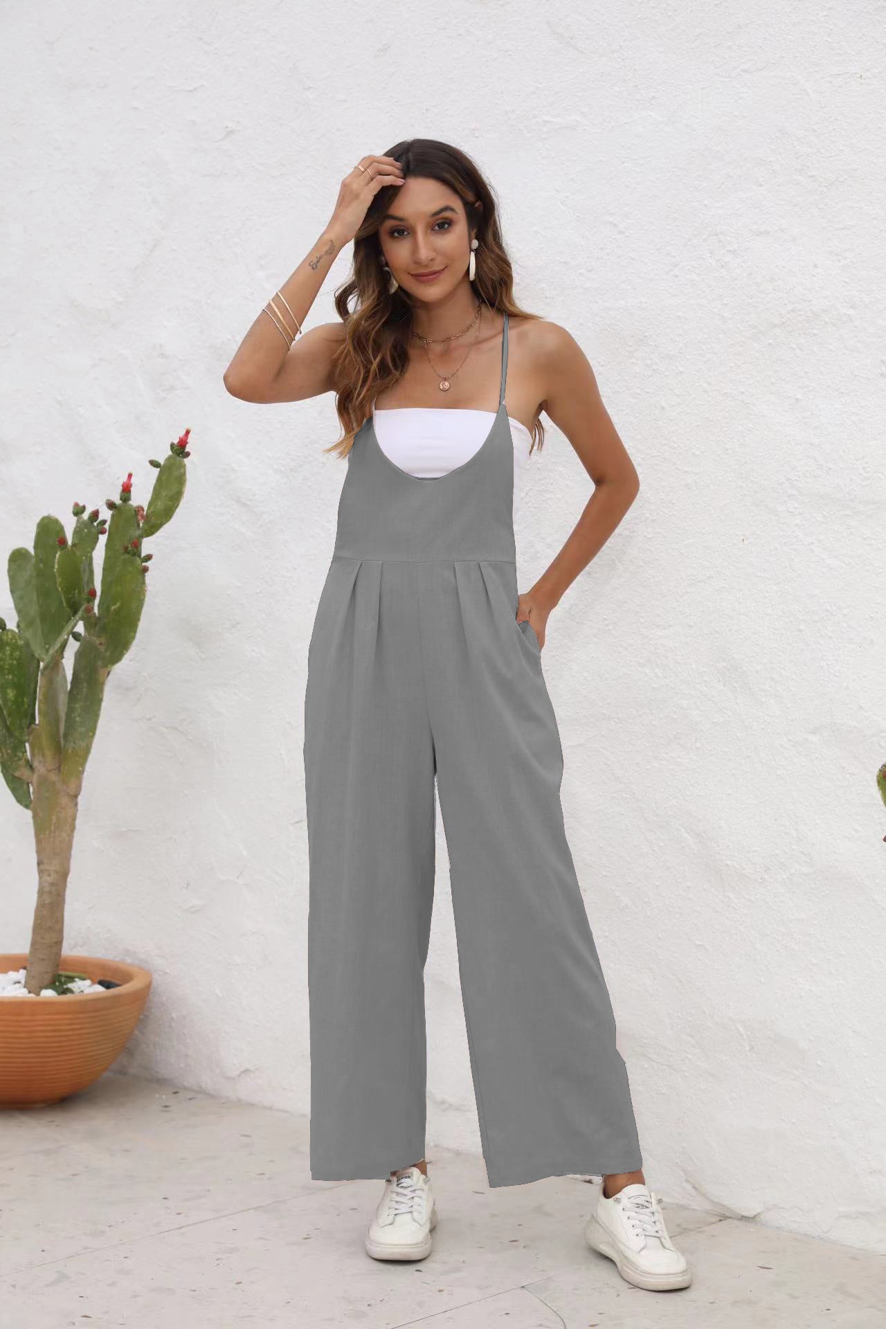 Schicker Jumpsuit aus Leinenmischung von Andrea Serena