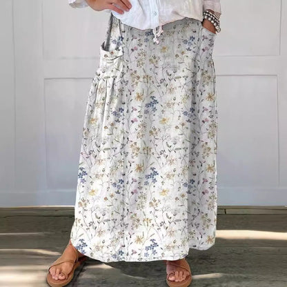 Retro-Blumenrock von Andrea Serena, Alltagsrock mit Taschen