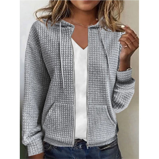 Andrea's™ | Stil Kapuzenjacke mit Reißverschluss