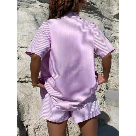 Schickes, gestreiftes Zweiteiler-Set von Andrea Serena