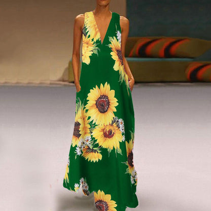 Ärmelloses Boho-Maxikleid von Andrea Serena mit Blumenmuster