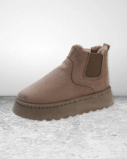 Andrea's™ | Schneestiefel in Unifarbe mit dicker Sohle