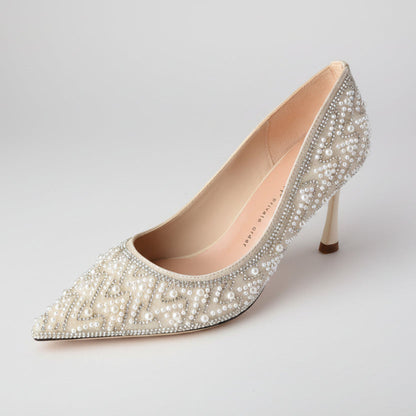 Elegante Stiletto-Pumps mit Perlen von Andrea Serena