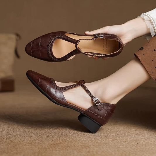 Retro Mary Jane Chunky Heels by Andrea Serena