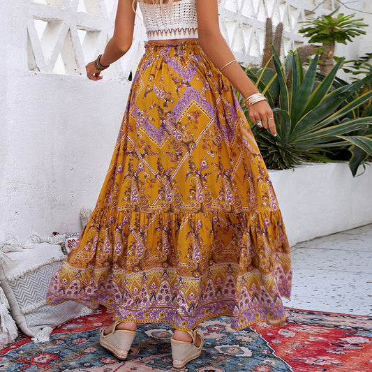 Boho-geometrischer Andrea Serena Swing-Maxirock