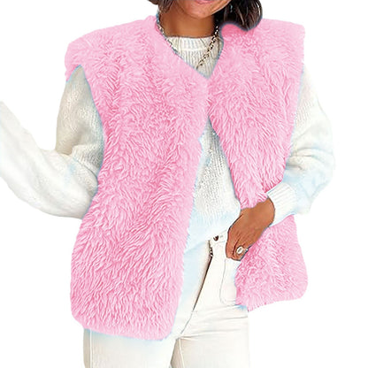 Andrea's™ | Plüschweste Ärmellose Damenmode-Oberteile