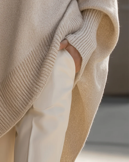 Andrea's™ | Pullover Rundhals Locker Mittellang