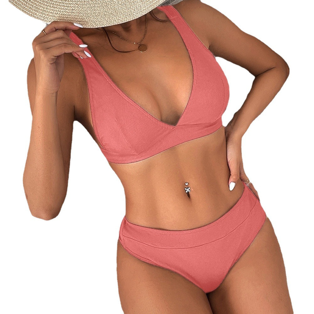 Schickes geripptes Andrea Serena Bikini-Set