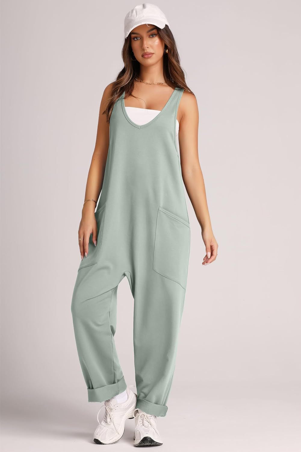 Pinterest-inspirierter Andrea Serena Jumpsuit mit Taschen