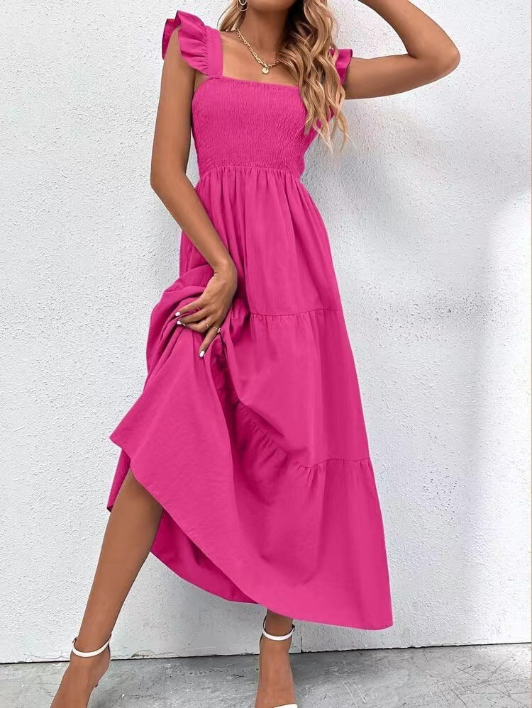 Elegantes Rüschen-Maxikleid von Andrea Serena