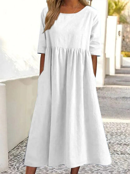 Andrea's™ | Lässiges Baumwollkleid mit Taschen