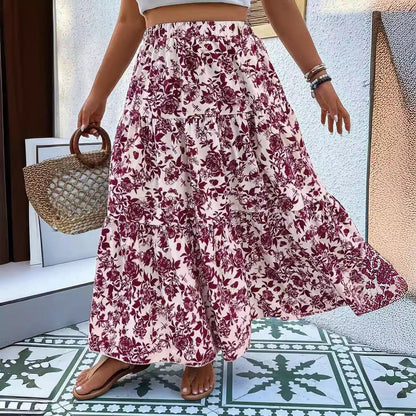 Andrea Serena Maxirock in Übergröße mit Blumenmuster