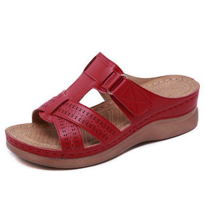 Vintage-Keilsandalen von Andrea Serena zum Hineinschlüpfen für Damen