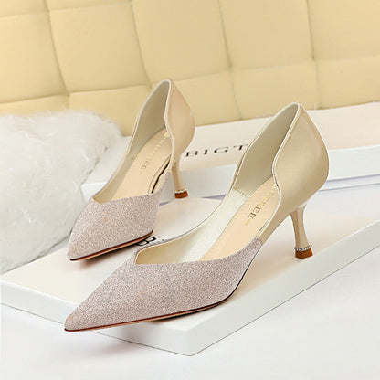Elegant Color Block Heels by Andrea Serena