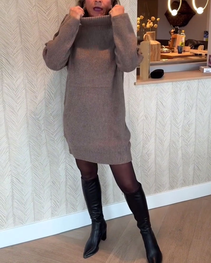 Andrea's™ | Modisches Strickkleid mit Knopfdesign